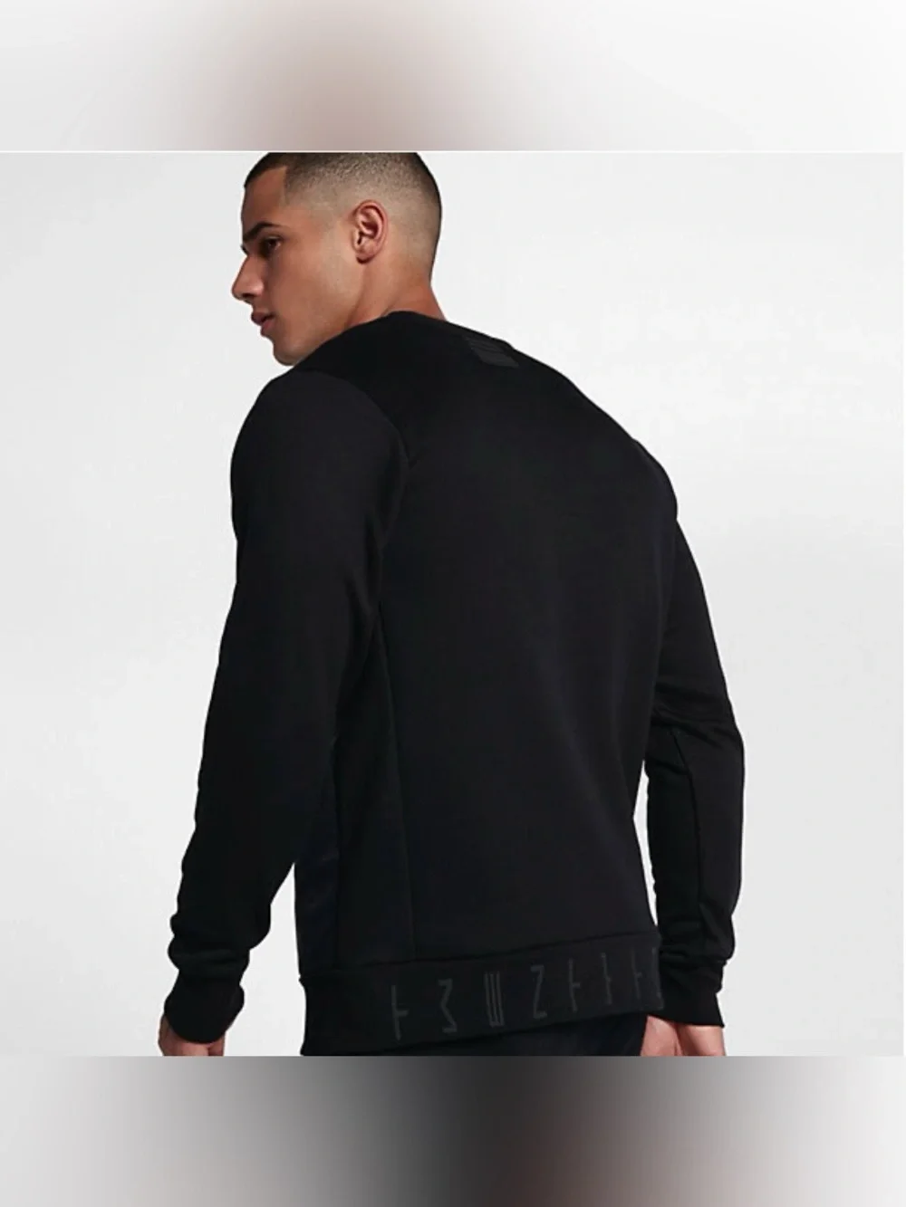 Nike Jumpman Air Jordan 11 hybrid sweatshirt pullover black crew mens 3XL 23